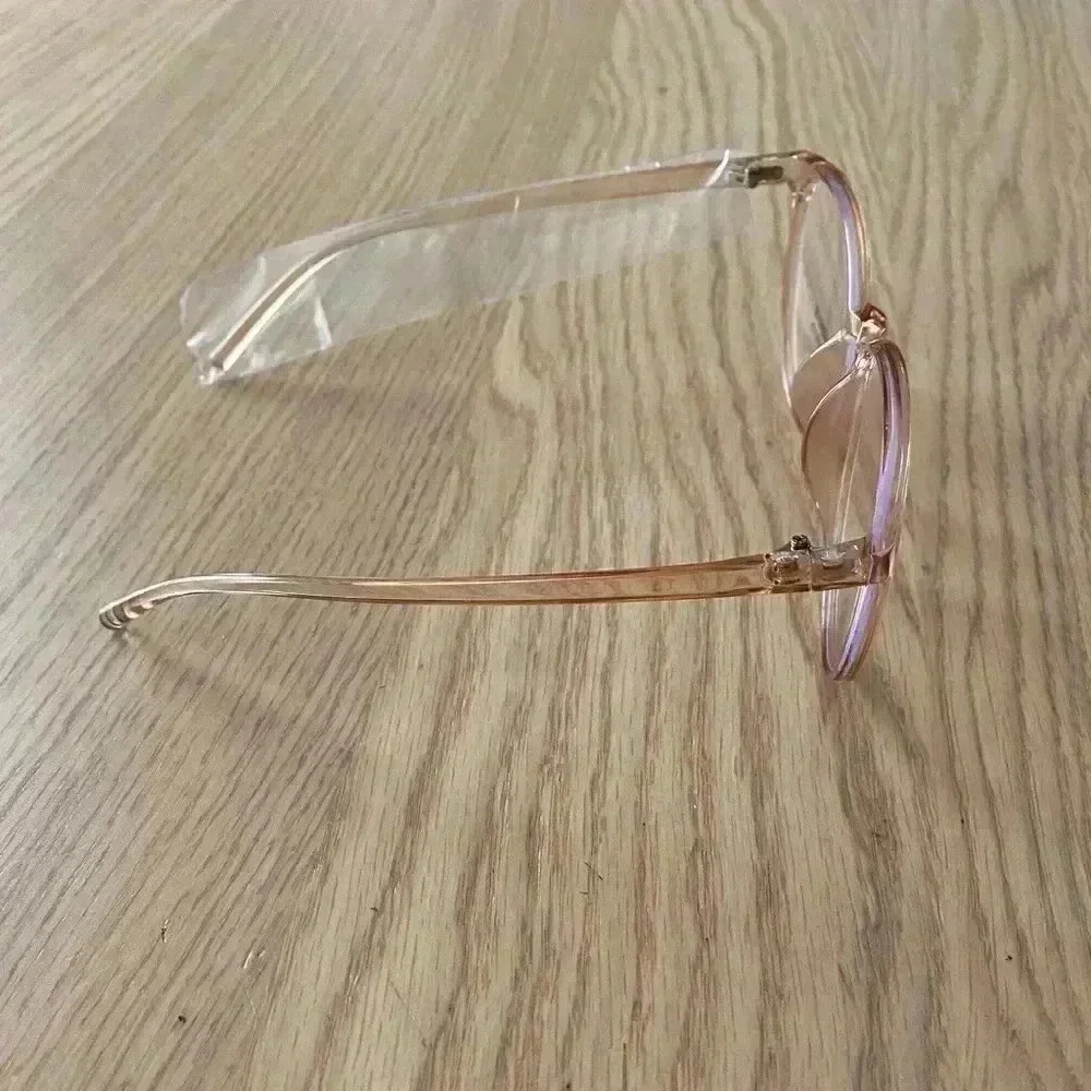 🆕 Nude Anti-Blu-Ray Big Round Frame Glasses🆕